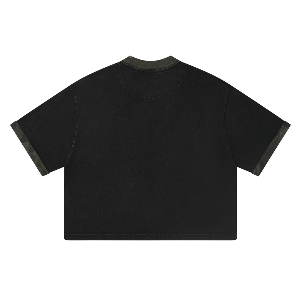 Unisex Essential Washed Boxy Panel T-Shirt