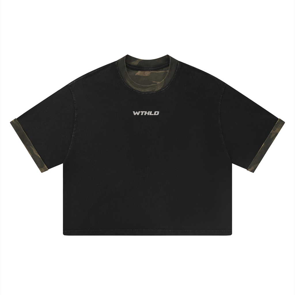 Unisex Essential Washed Boxy Panel T-Shirt